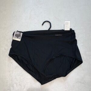 Calvin Klein black silky bikini panties size medium‎ new with tags